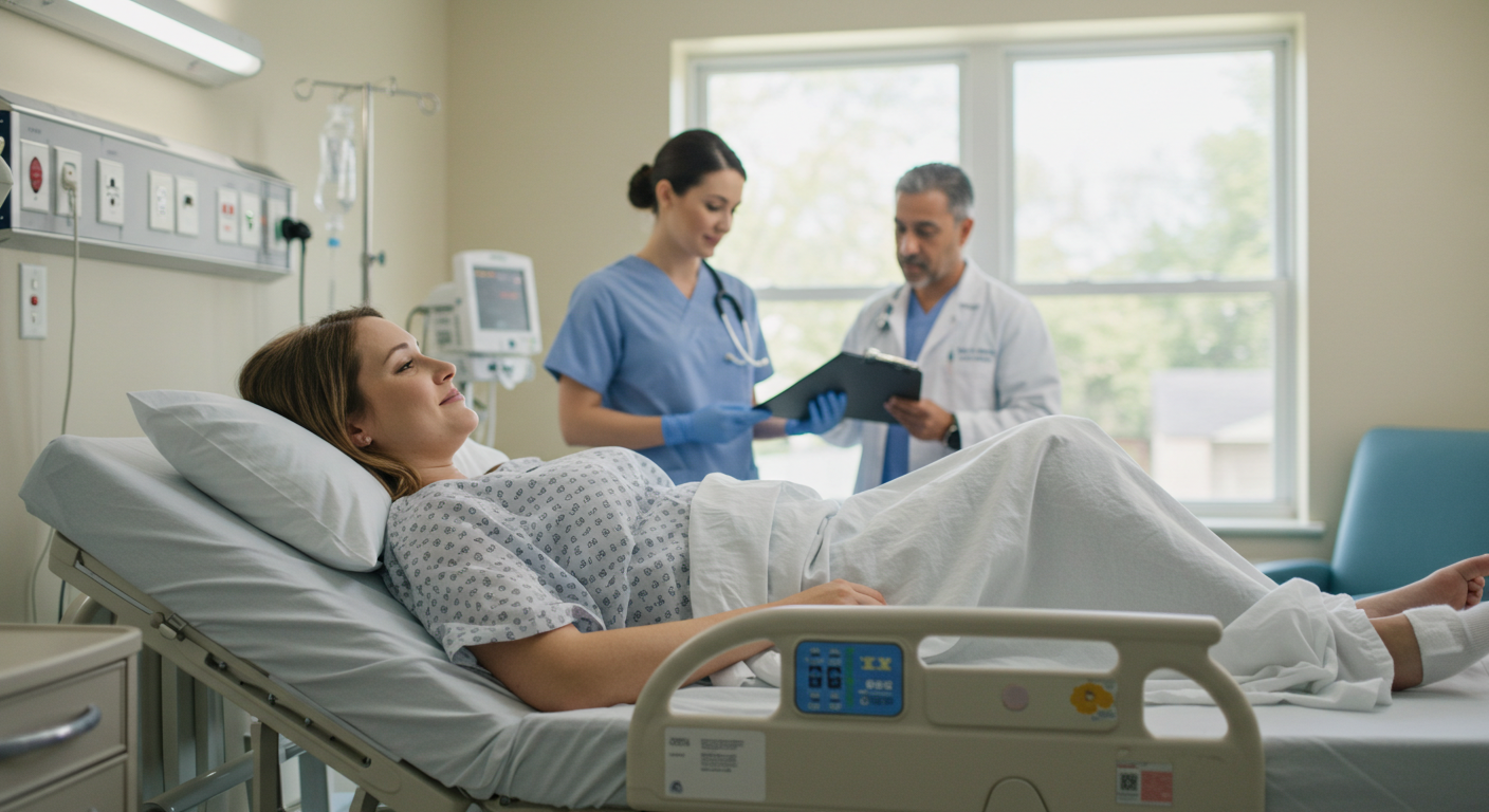 Intrapartum mother in healthy mom